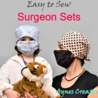 Surgical Cap And Face Mask Pretend Play Free Pattern