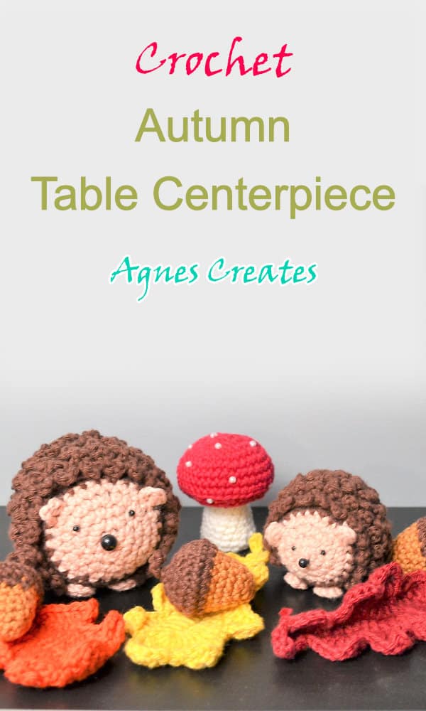 Learn how to crcochet an autumn table centerpiece! It is beautiful crochet fall decor! 