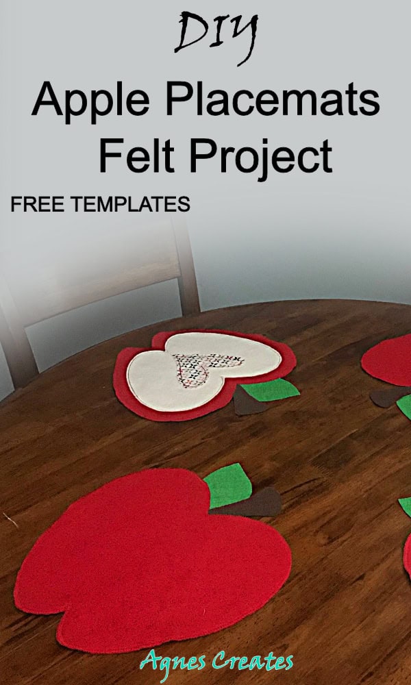 Get a free apple placemat pattern! Make felt apple placemats for your table!