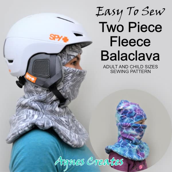 Learn how to sew a fleece balaclava great for winter sports! Includes pdf sewing pattern for beanie and gaiter mask!