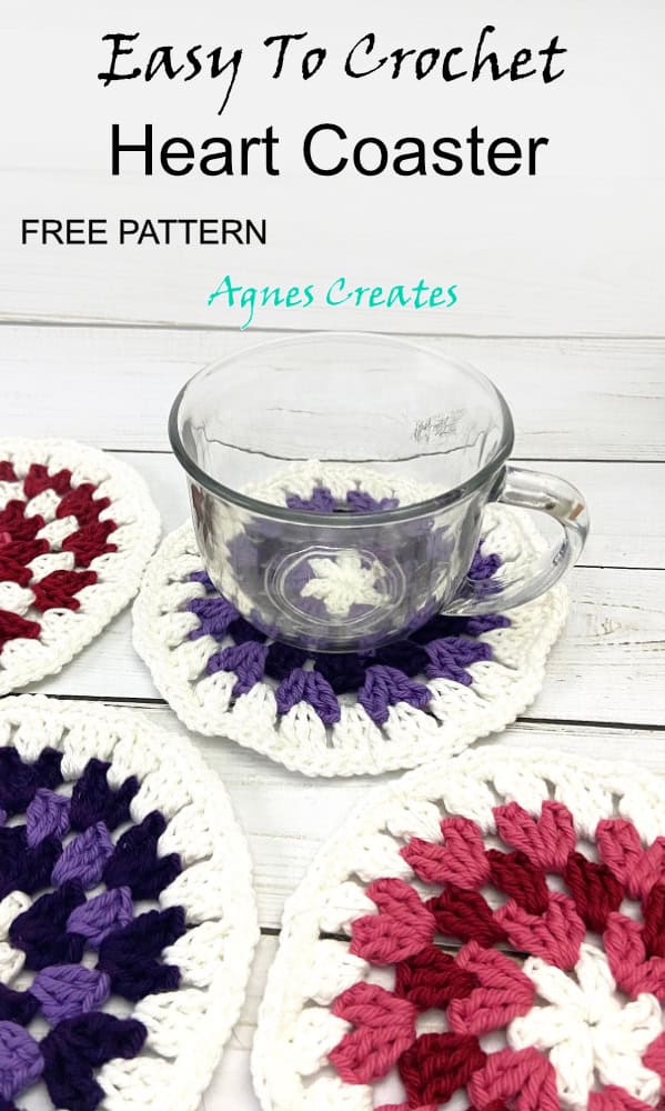 Follow my heart coaster crochet pattern! Learn to crochet Valentine's Day decor!