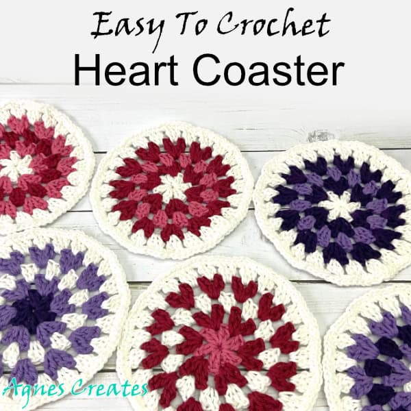 Follow my heart coaster crochet pattern free! Learn to crochet a Valentine's Day decor! It make a free Valentine's Day crochet pattern!