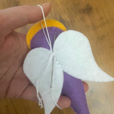 diy felt angel ornament 