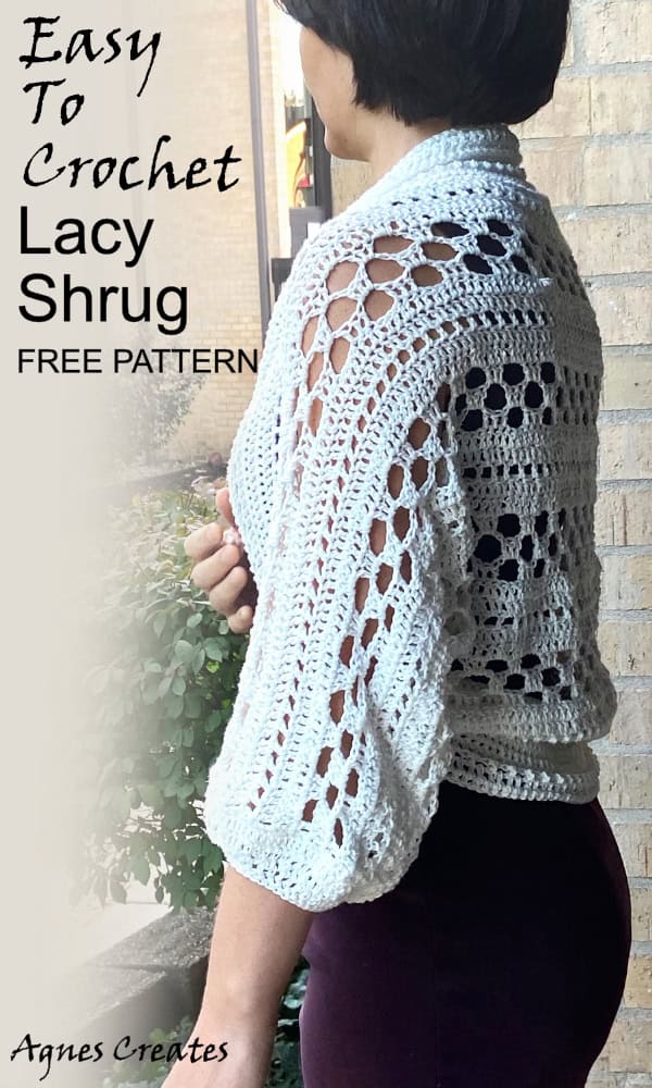 Learn how to crochet a cover up cardigan for a dress. Follow my free lacy shrug crochet pattern! 