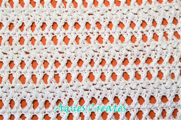 Learn how to crochet bean stitch and crochet cross stitch, perfect to use in crocheting lacy garments!