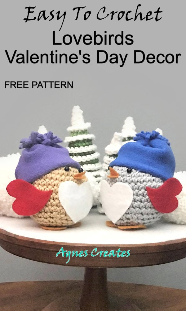 A perfect Valentine's Day crochet pattern! Free bird crochet pattern included!