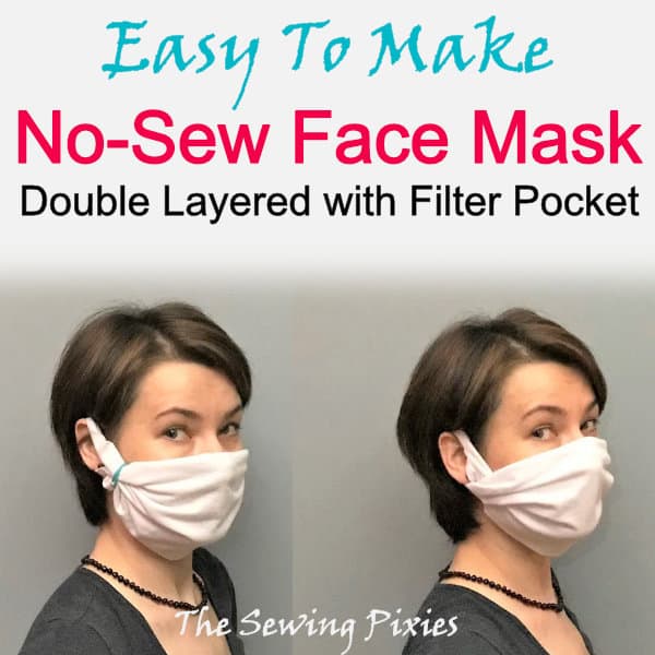 Diy cloth no-sew face mask! No-sew face mask double layered is super easy to make using t-shirt! Learn how to make a no-sew face mask with at home materials!