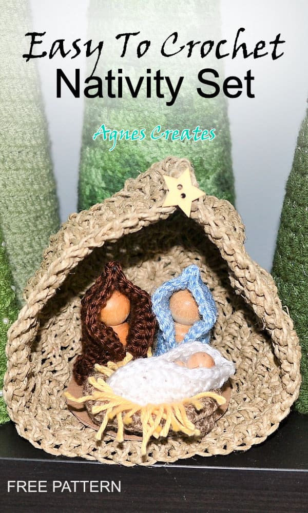 Learn how to crochet Christmas decor! Follow my free nativity set crochet pattern!