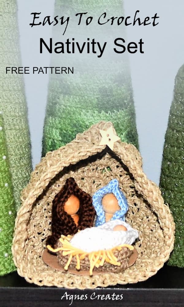 Get a Christmas crochet decor idea! Follow my free Nativity set crochet pattern and learn how to crochet with jute cord!