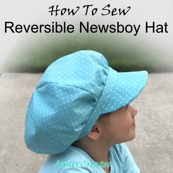 Follow my newsboy hat sewing pattern! It makes stylish summer hat sewing pattern!