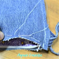 How To Upcycle Old Jean Pocket Into A Purse - Agnes Creates
