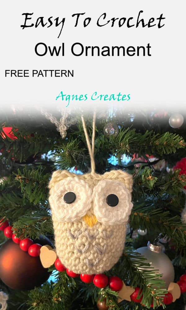 Learn how to crochet an owl ornament! Includes free owl crochet pattern and step-by-step instructions!