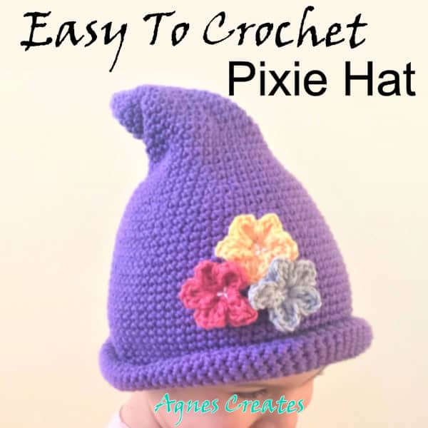 Follow my pixie hat crochet pattern to make this fun hat for you child! Learn how to use a single crochet stitch to crochet a hat.