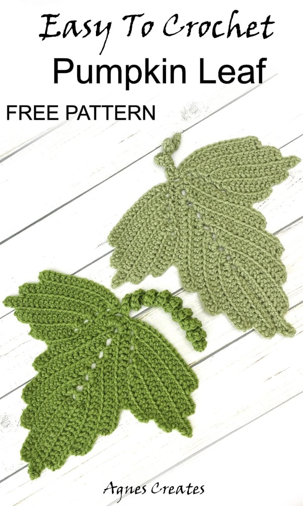 Follow my free pumpkin leaf crochet pattern, a perfect fall crochet pattern idea! A perfect fall decor crochet pattern.