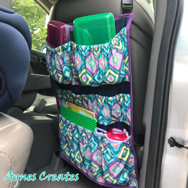 Easy to sew a car organizer to keep your car in order! Includes free detailed tutorial!