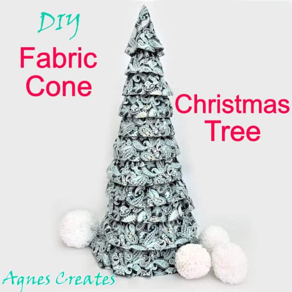 Learn how to make a fabric cone christmas tree!