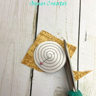 Easy to sew fabric scrap pumpkin!