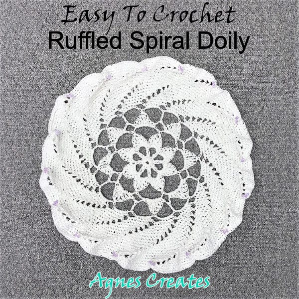Follow my free spiral doily crochet pattern and learn how to crochet a beautiful beaded doily to decorate your table!