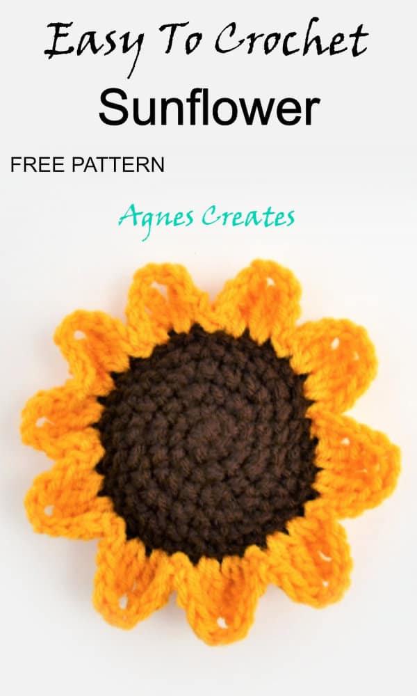 Follow my sunflower crochet pattern! Perfect fall decor crochet pattern idea! 