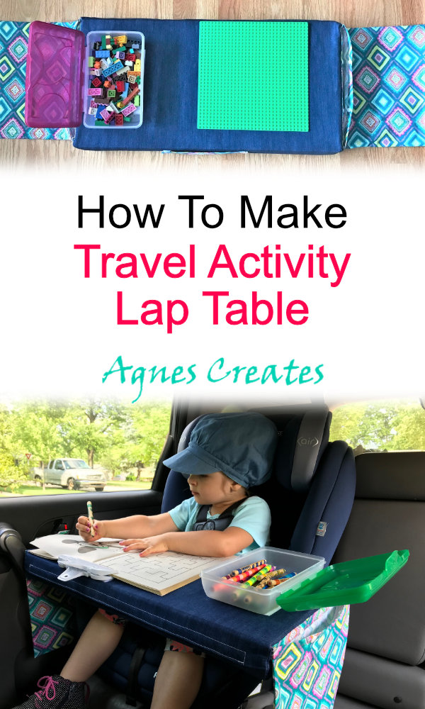 Learn how to make a travel activity table for your kids! It's an awesome lap table for long road tips!