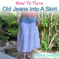 How To Turn Old Jeans Into A Skirt